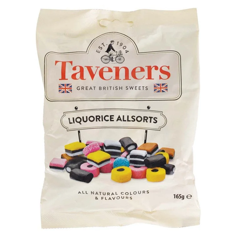 - Degradable pet feces bagTaverners Liquorice All Sorts, 165gm.