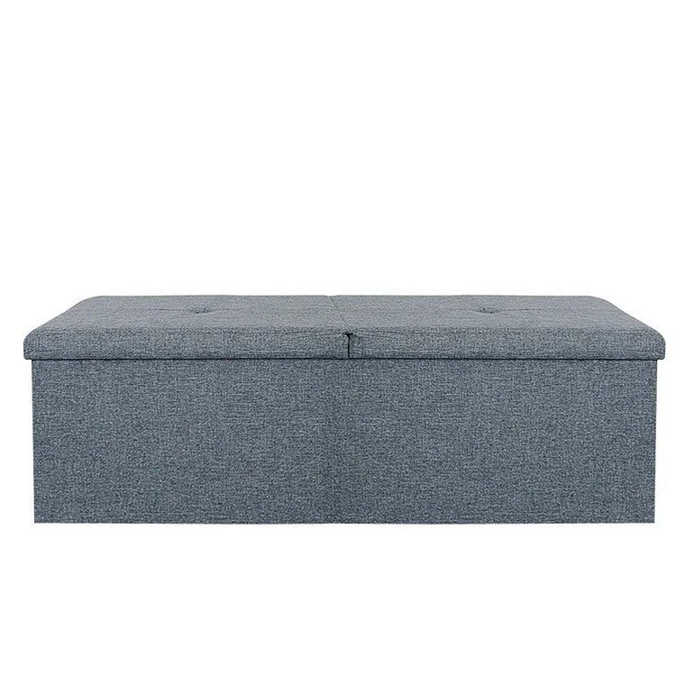 - Dog anti-slip matOrganiser Ottoman, Triple, Grey Linen