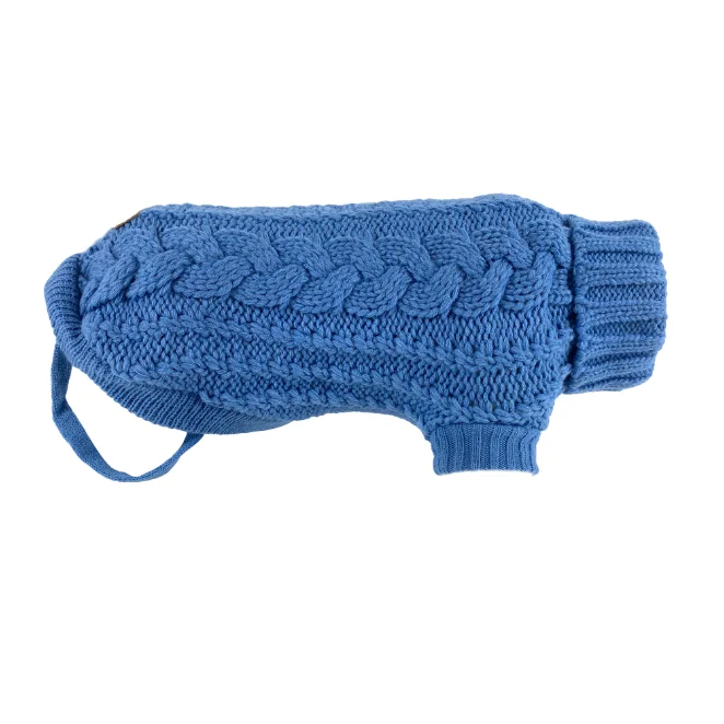 - ​​Christmas pet Christmas clothingHuskimo Jumper -  French Knit - Indigo Blue (46cm)