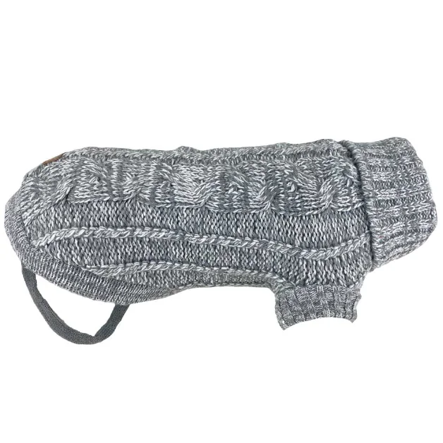 - Foldable and portable cat bagHuskimo Jumper -  Cableknit - Chambray Grey (33cm)