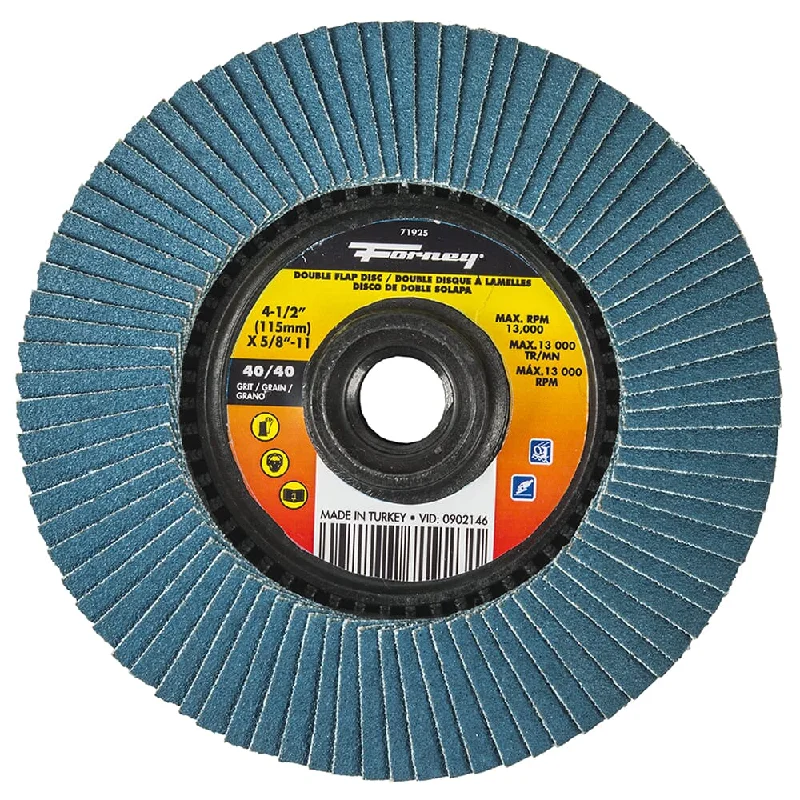 ---Double Sided Flap Disc, 40/40 Grits, 4-1/2 in