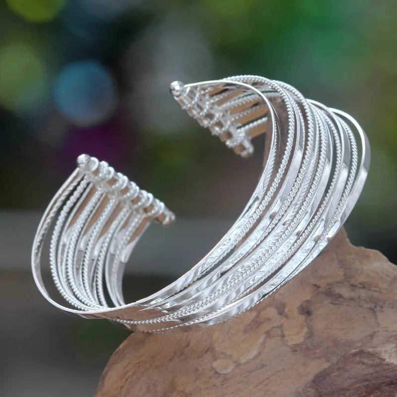 - Car dog seat beltConcentric Sterling Silver Cuff Bracelet