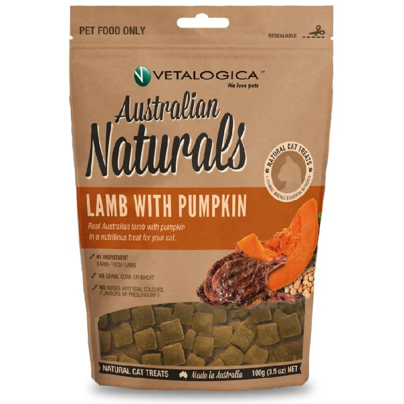 - ​​Christmas pet Christmas clothingAustralian Naturals Lamb with Pumpkin Treats for Cats 100g