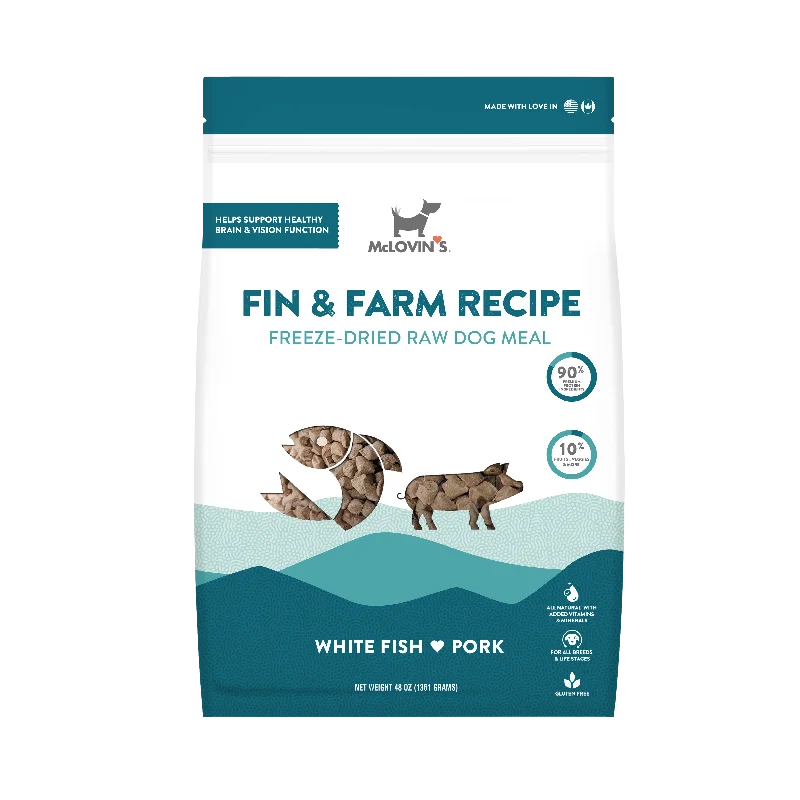 - Natural latex pet mattressFreeze Dried Fin and Farm's White Fish and Pork Recipe | Dog Full Meal and Mixer, 48 oz