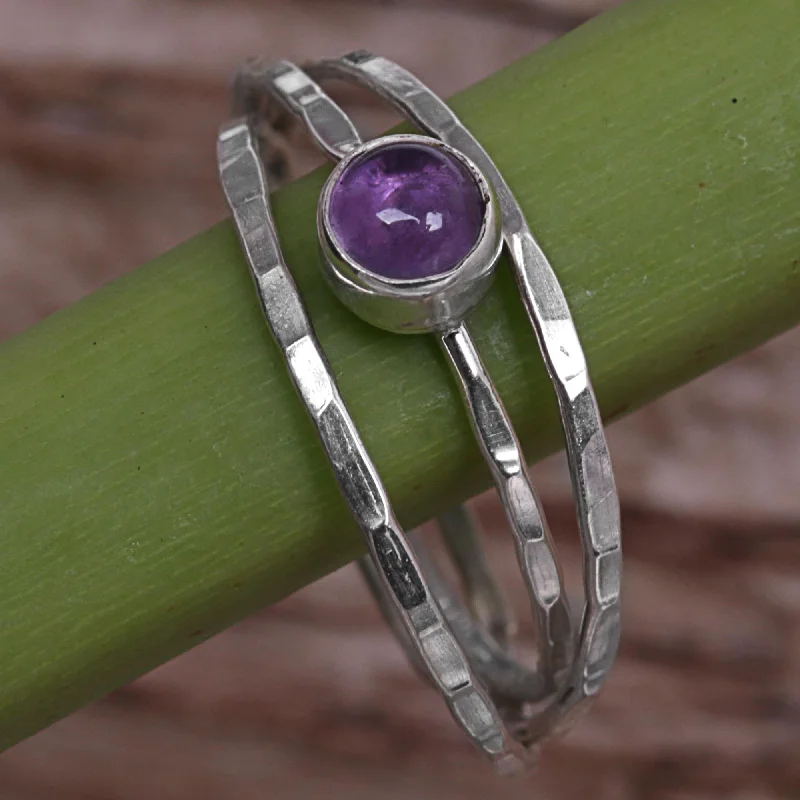 - ​​Christmas pet Christmas clothingMagical Essence in Purple Amethyst and Sterling Silver Solitaire Ring from Indonesia