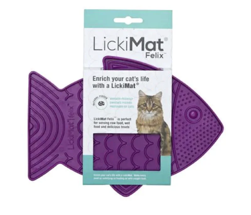 - Postoperative pet anti-licking Elizabethan collarLickimat Cat - Felix - Purple