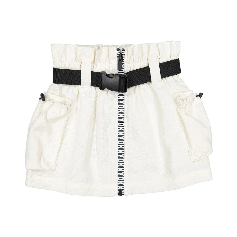 - Cat anti-jump window safety netDKNY  White Skirt+Belt