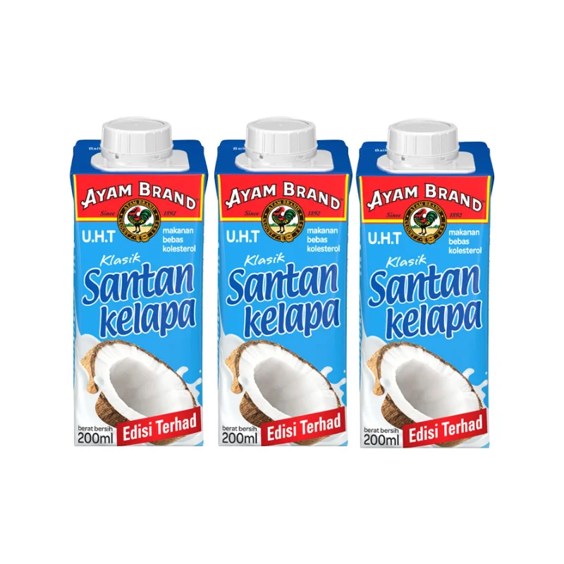 ---Ayam Brand UHT Limited Edition Coconut Milk 200ml x 3