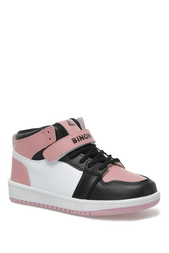 ---Binono Girl's Pink White High Corden F 2pr Sneaker