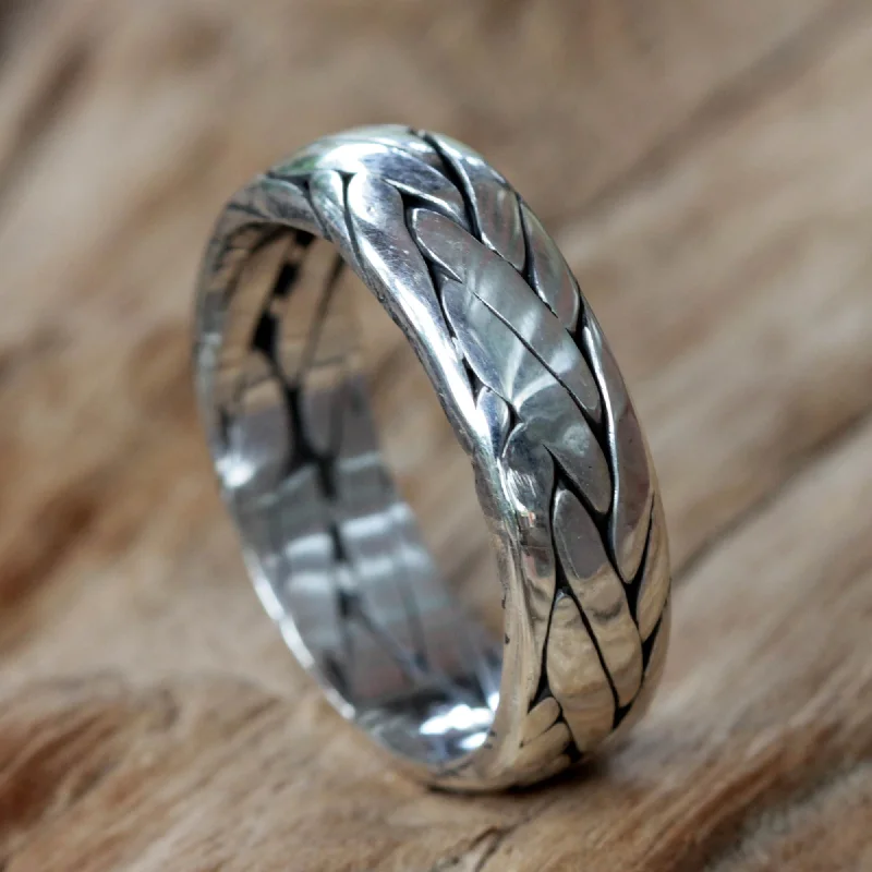 - Remote interactive pet feederSingaraja Weave Unisex Braided Sterling Silver Ring from Bali