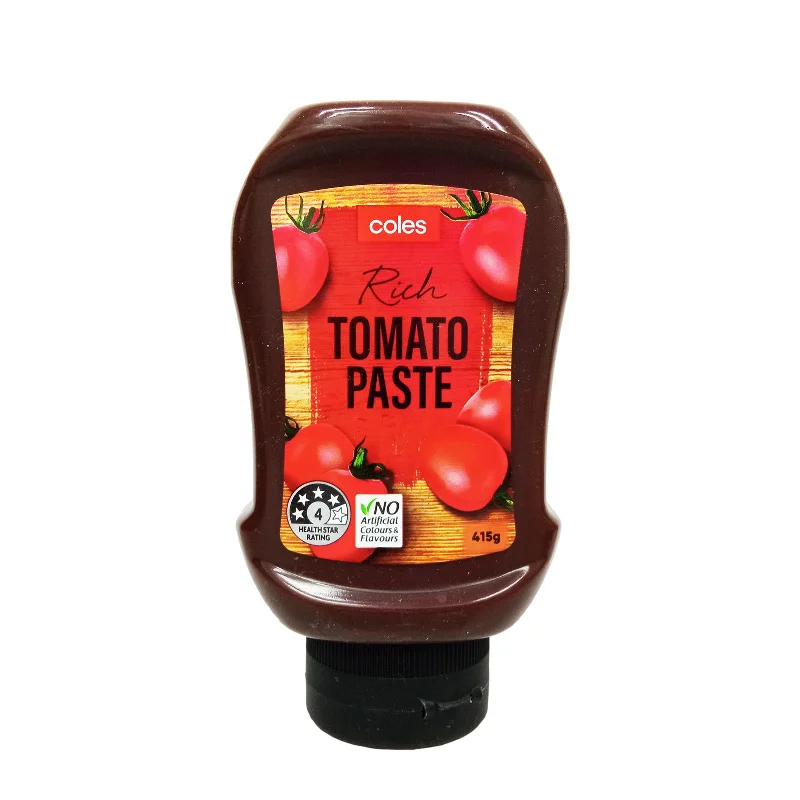  -Splash-proof food bowl AND Anti-choking slow food bowlCOLES SQUEEZY TOMATO PASTE 415G