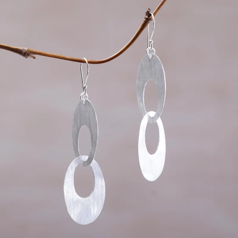 - ​​Pet toys under    yuanLoving Bond Sterling Silver Modern Circle Dangle Earrings from Indonesia