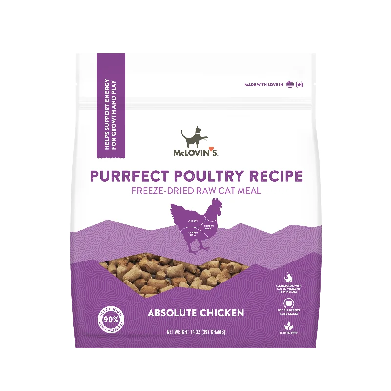 - ​​Christmas pet Christmas clothingFreeze Dried Purrect Poultry Absolute Chicken Recipe | Cat Full Meal and Mixer, 14 oz