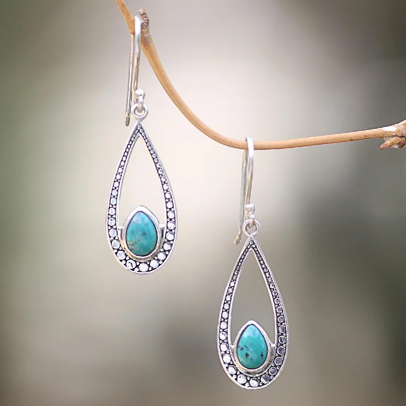 - Air box TSA certified check-inTeardrop Bliss Teardrop Magnesite Dangle Earrings Crafted in Bali