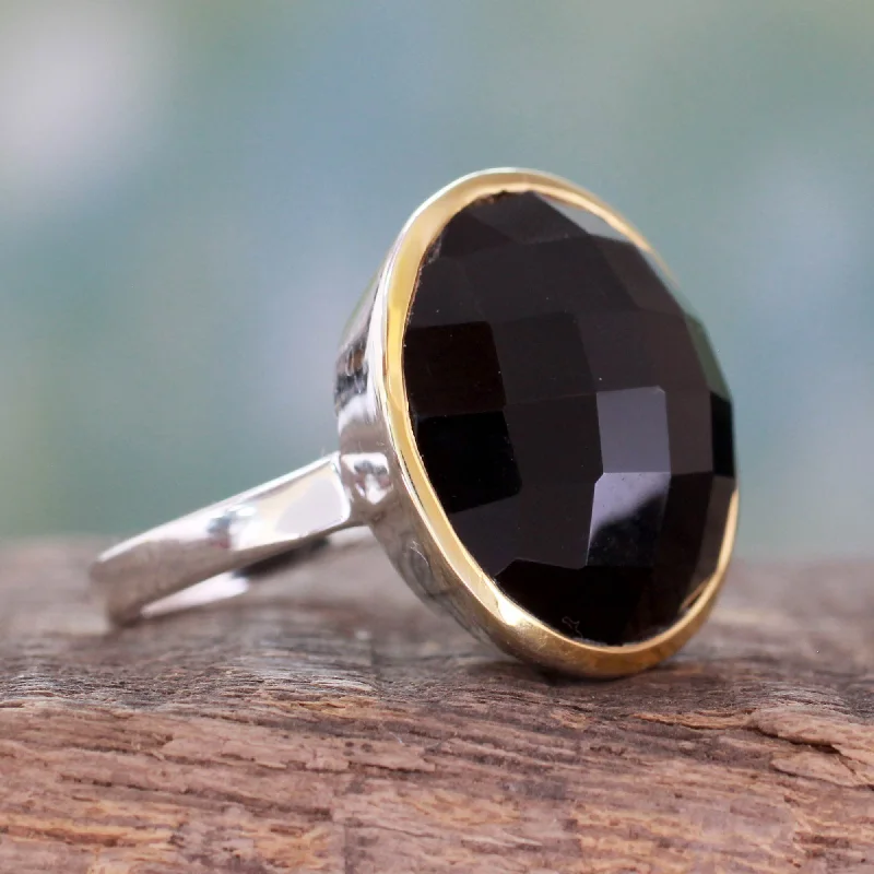 - Dog heart rate monitoring collarMystical Allure 18k Gold Accented Onyx and Sterling Silver Cocktail Ring