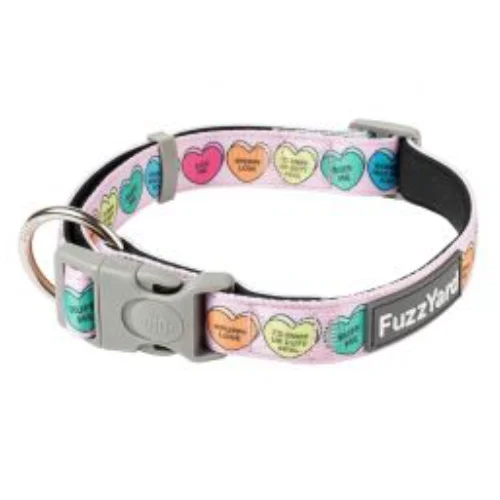 ---Fuzzyard Dog Collar - Candy Hearts - Small