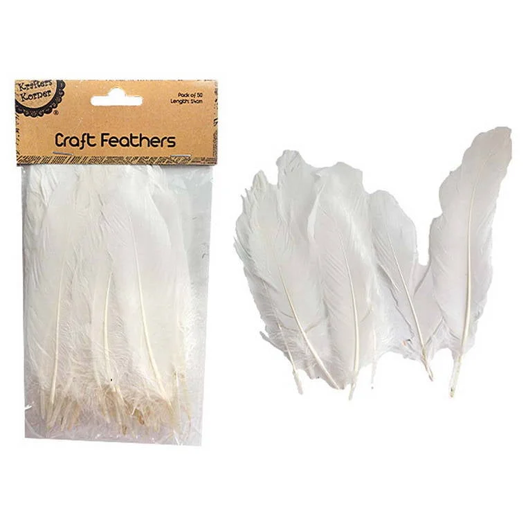 - Automatic induction pet water dispenserCraft White Feathers, 50pk, 14cm