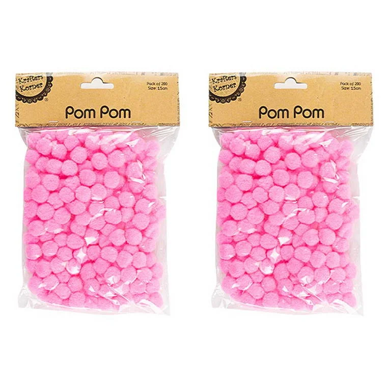 - Foldable and portable cat bagPom Pom, Light Pink, 200pk, 1.5cm