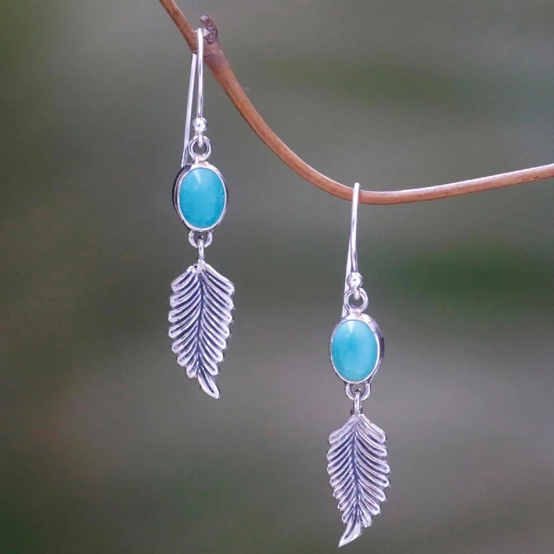 - Pet water dispenser UV sterilization versionLeaves of Hope Leaf Motif Magnesite Dangle Earrings from Bali