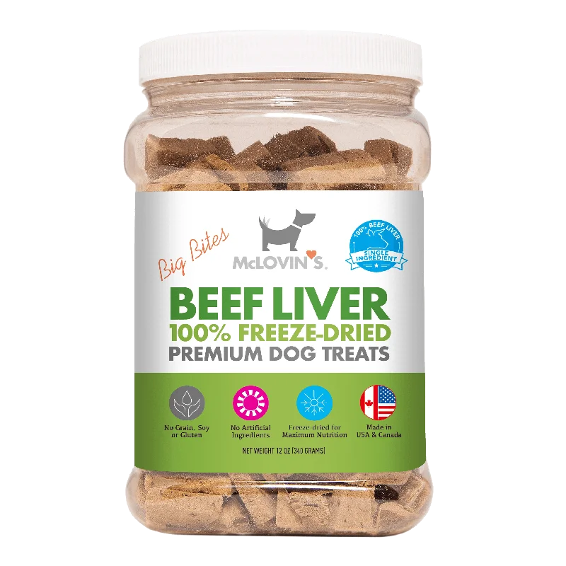 - High protein dog foodFreeze Dried Raw Beef Liver Dog Treats, 12 oz Canister