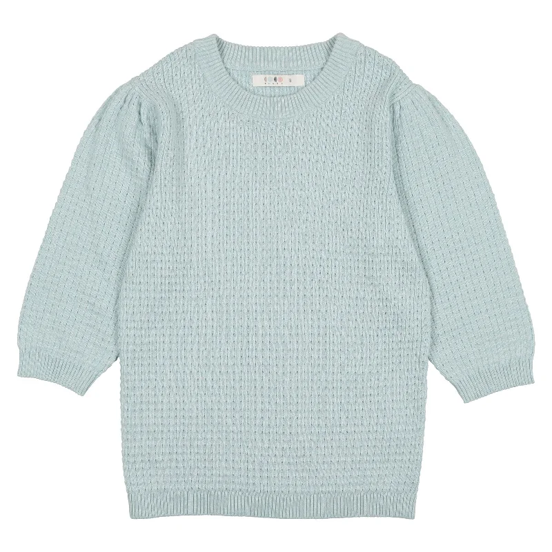 - Hamster silent running wheel to prevent chewingCoco Blanc Pale Blue 3/4 Pointelle Girl Sweater