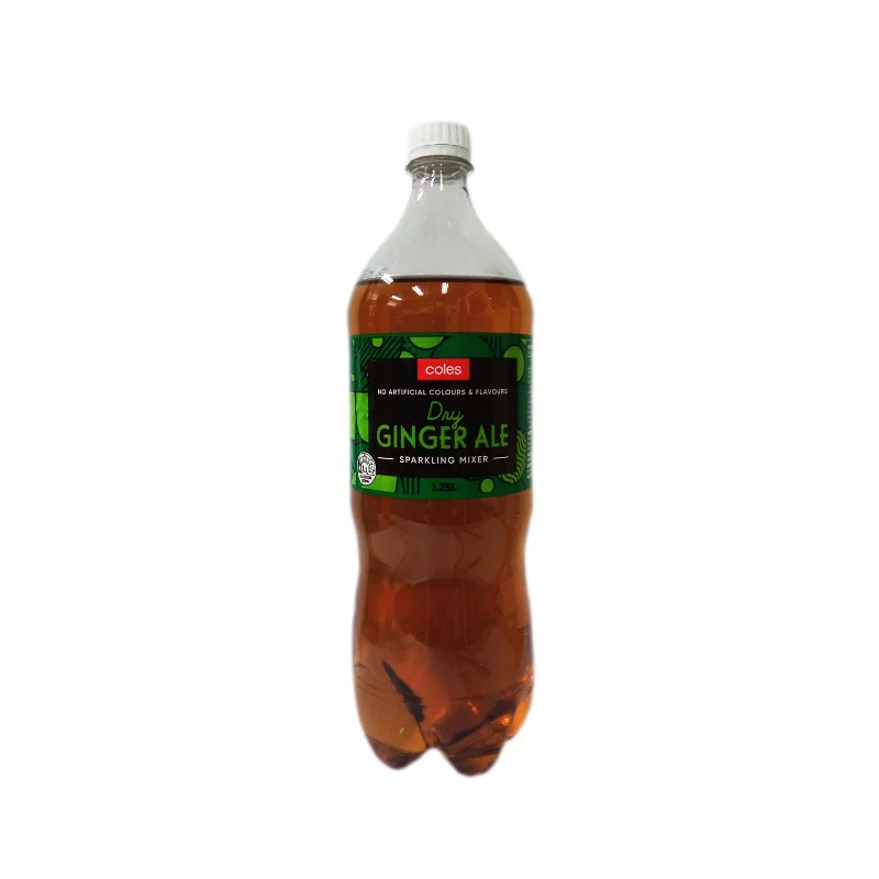 ---Coles Dry Ginger Ale Soft Drink 1.25L