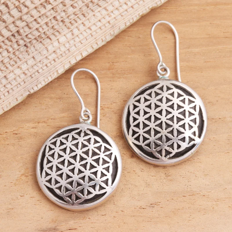 - Solid wood cat climbing frame customizedFlower of Life Hand Crafted Sterling Silver Dangle Earrings