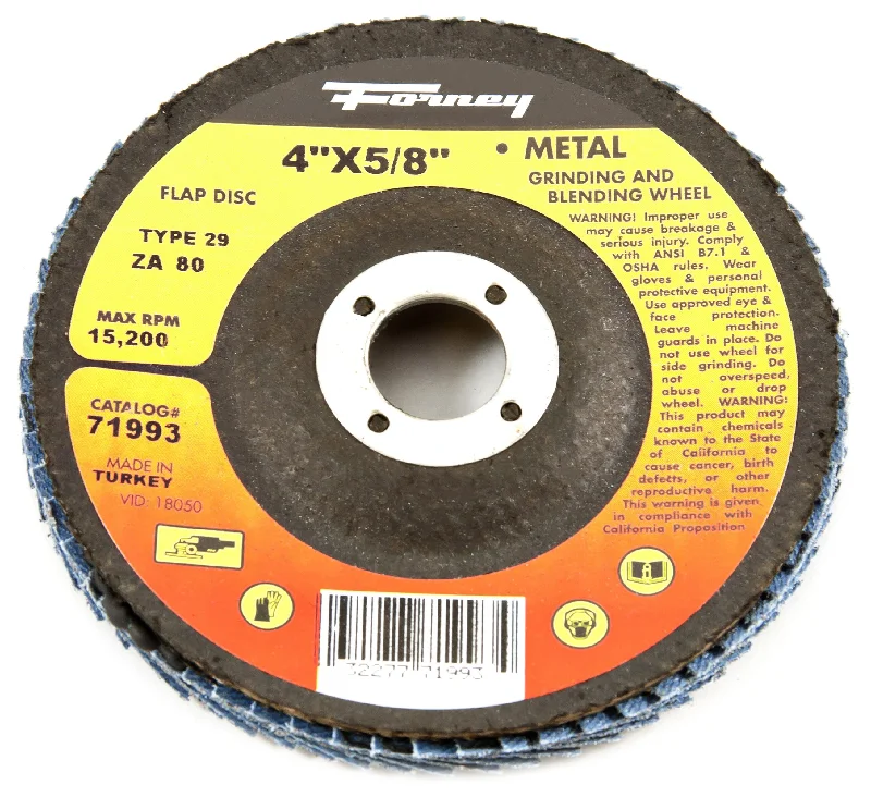 ---Flap Disc, Type 29, 4 in x 5/8 in, ZA80