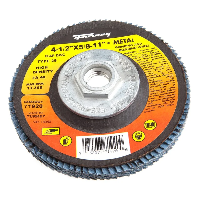 - Summer pet ice matFlap Disc, High Density, Type 29, 4-1/2 in x 5/8 in-11, ZA40