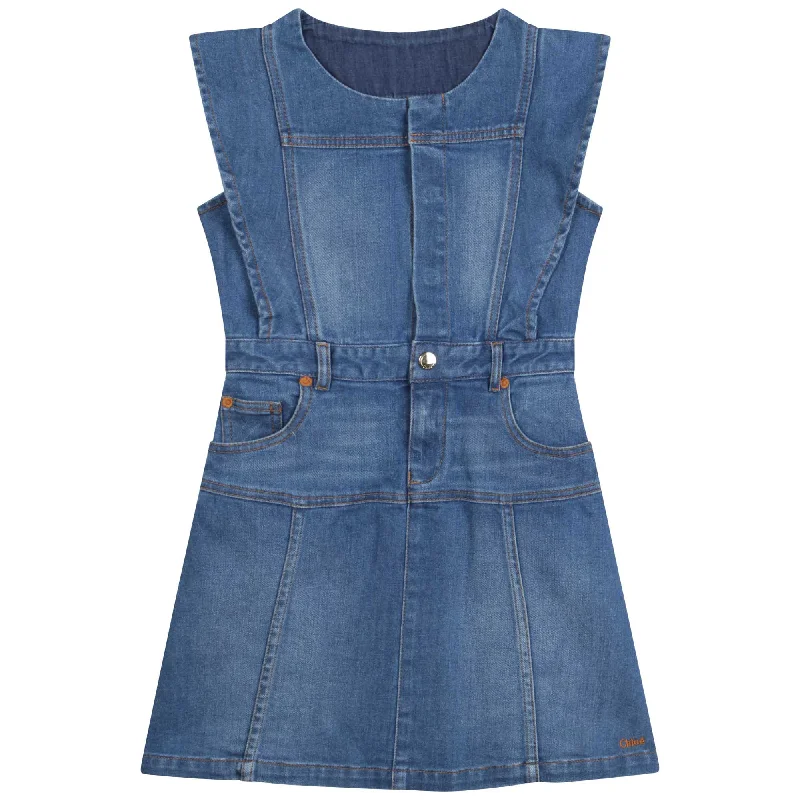 - Postoperative pet anti-licking Elizabethan collarChloe Denim Blue Dress