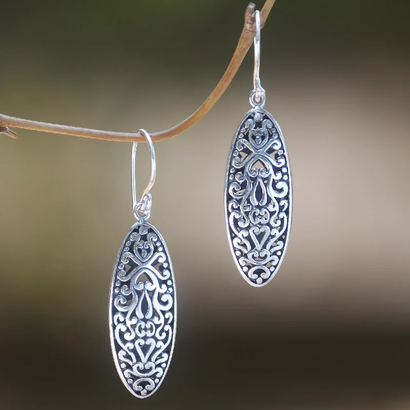 - Teething and chewing toys for puppiesBalinese Floral Engraved Sterling Silver Dangle Earrings with Floral Motif