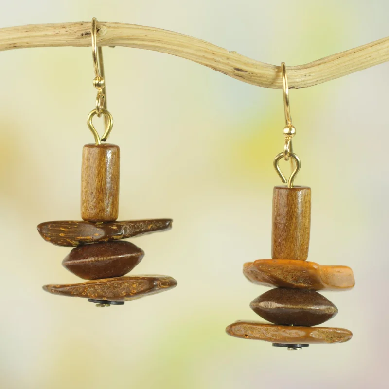 - Climbing pet constant temperature heating padProsperous Sika Ghanaian Handcrafted Sese Wood and Coconut Shell Earrings