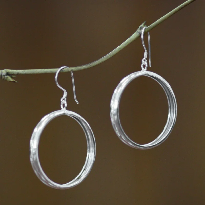 - Parrot climbing and standing wooden framePerfect Halo Hand Crafted Sterling Silver Dangle Earrings