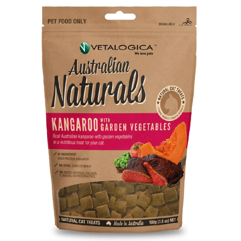 ---Australian Naturals Kangaroo with Garden vegetables Treats for Cats 100g