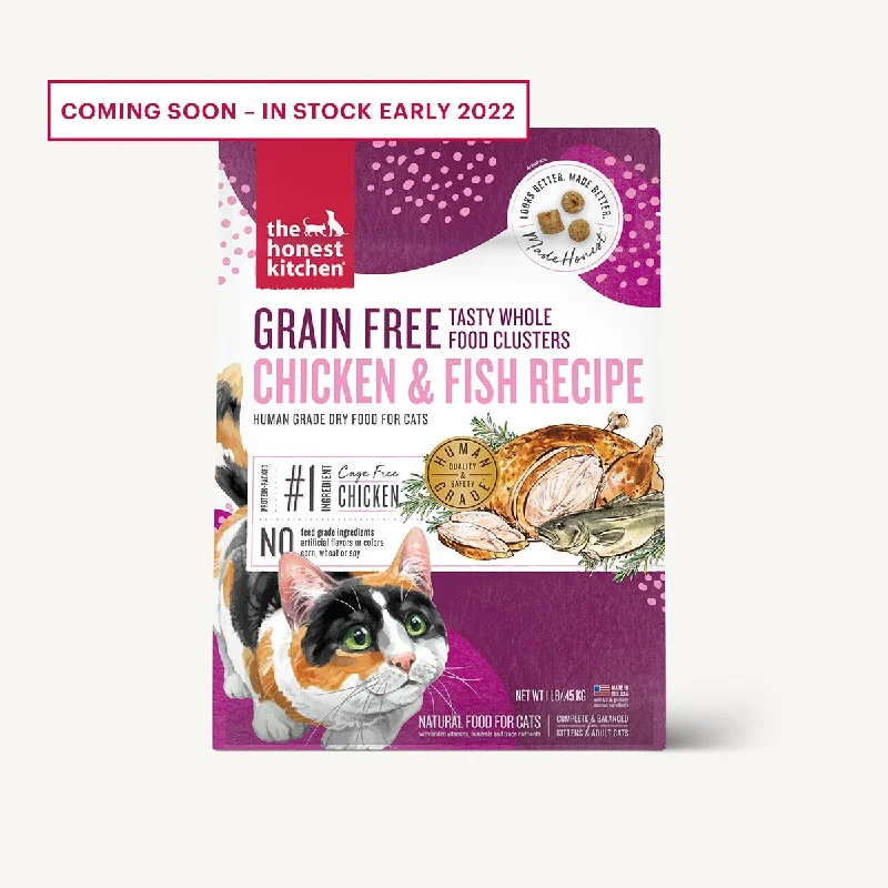    - Cat food for digestive health  The Honest Kitchen - Grain Free Chicken & Whitefish Clusters (Dry Cat Food)