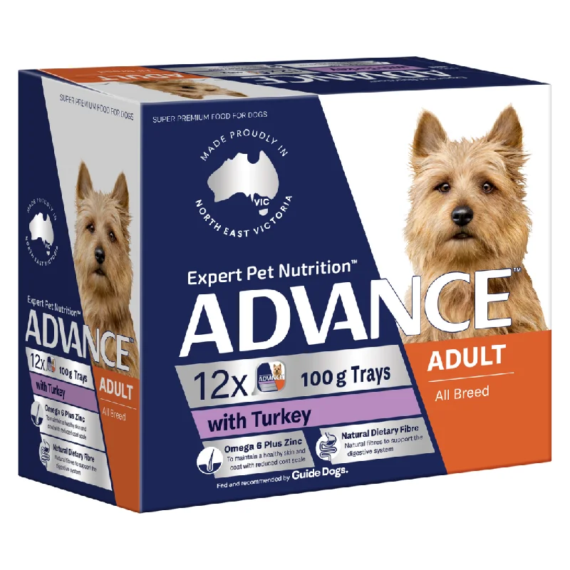 - Gastrointestinal conditioning dog foodAdvance Dog Food Tray Adult All Breed with Turkey 12x100g