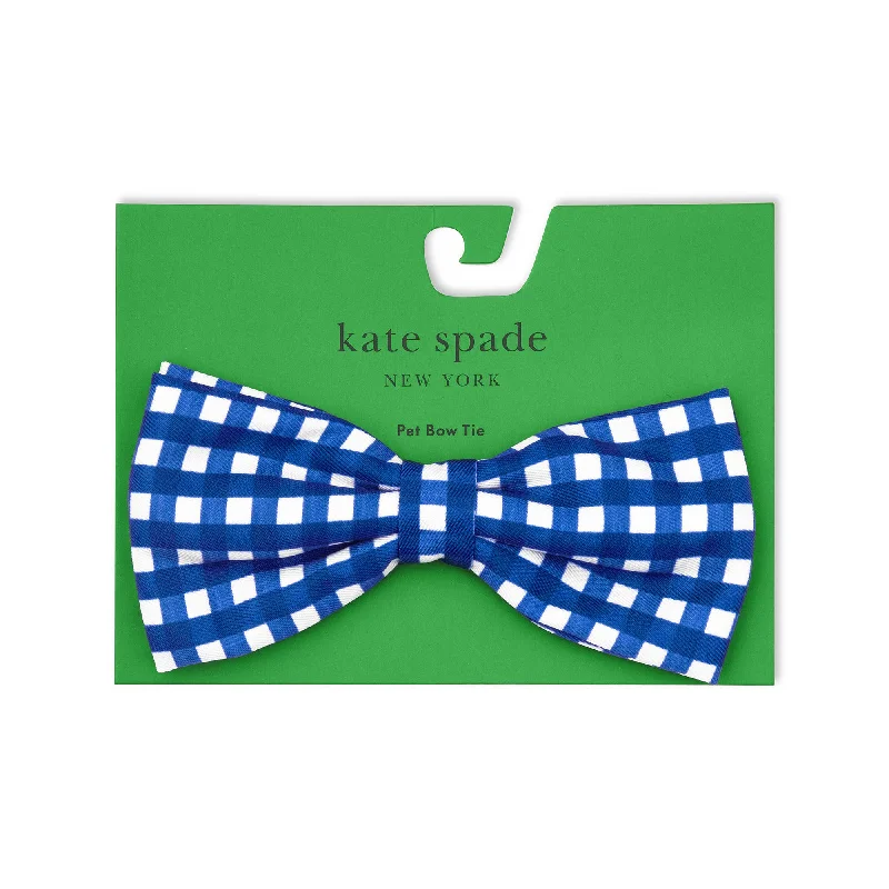   . **Cat collar bell model**Kate Spade New York | Navy Gingham Dog Bow Tie