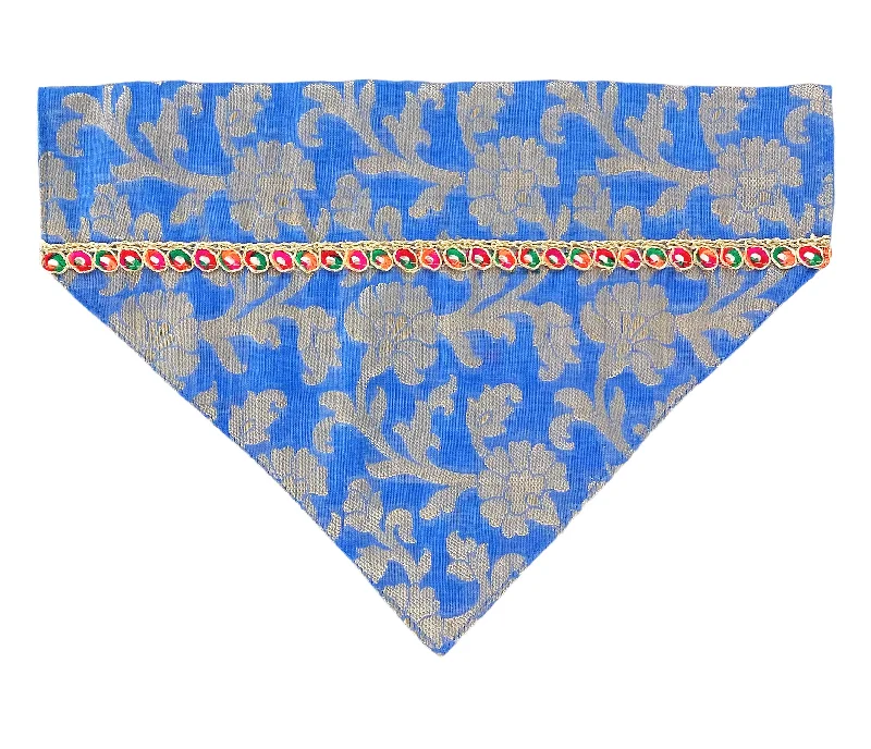 Festive Dog Bandana: Wedding and Festive Bandana for Pets (Blue)