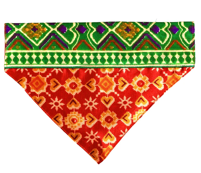 For The Fur Kids Dog Bandana for Special Occasions, Festivals, Weddings (Red)