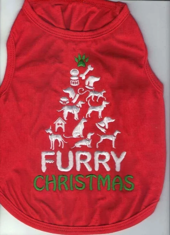 - Winter dog thick down jacketDog Bless You - Furry Christmas Singlet