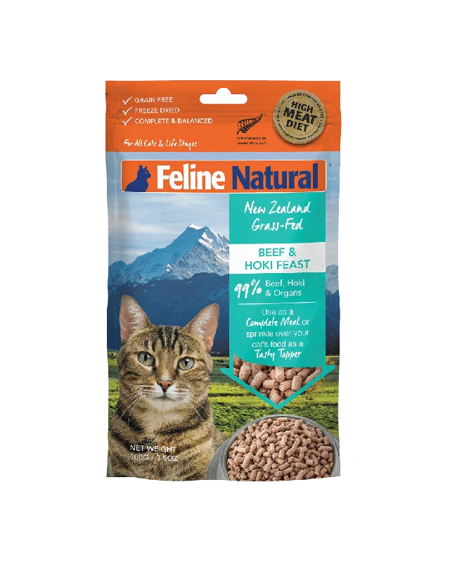    - Cat food for pregnant and nursing cats  Feline Natural - Beef & Hoki Freeze-Dried Raw (Cat Food)