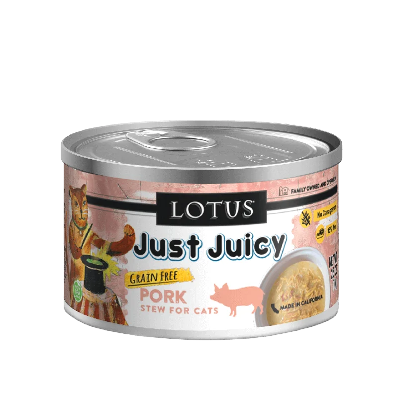  . **Functional Cat Food**  LOTUS - Just Juicy - Pork Recipe (Wet Cat Food)