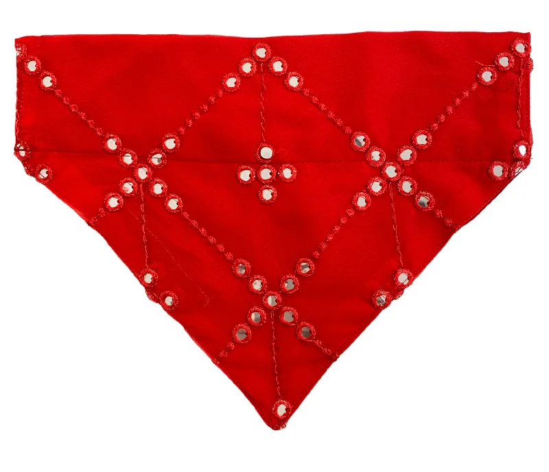 For The Fur Kids Mirror Work Dog Bandana for Navratri and Diwali