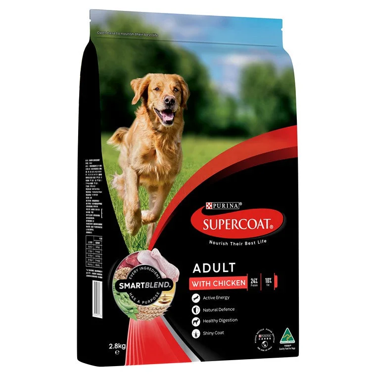  -Fish-containing dog foodSupercoat Adult Dog Food w/ Chicken, 2.8kg