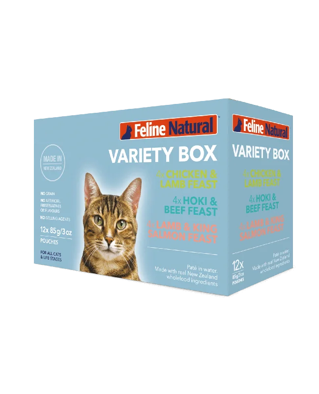    - Fish-based cat food  Feline Natural - Variety Pouches (Wet Cat Food)