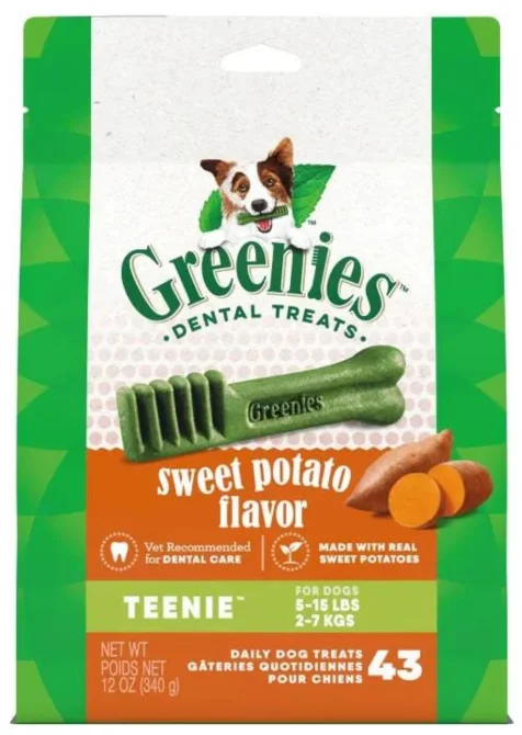 - Food for sterilized dogsGreenies Dental Sweet Potato Dog Treat