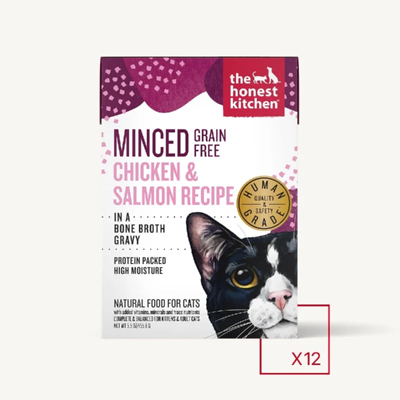    - Cat food for dental health  The Honest Kitchen - Minced Chicken & Salmon In Bone Broth Gravy (Wet Cat Food)