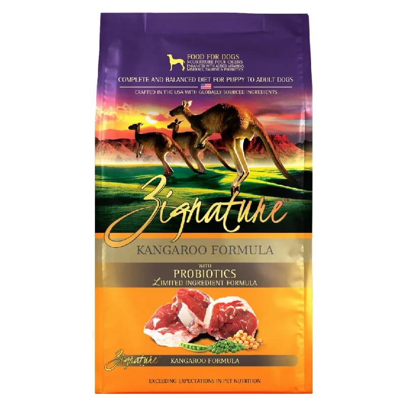 - Dog food nutritional analysisZignature Kangaroo Limited Ingredient Dry Dog Food