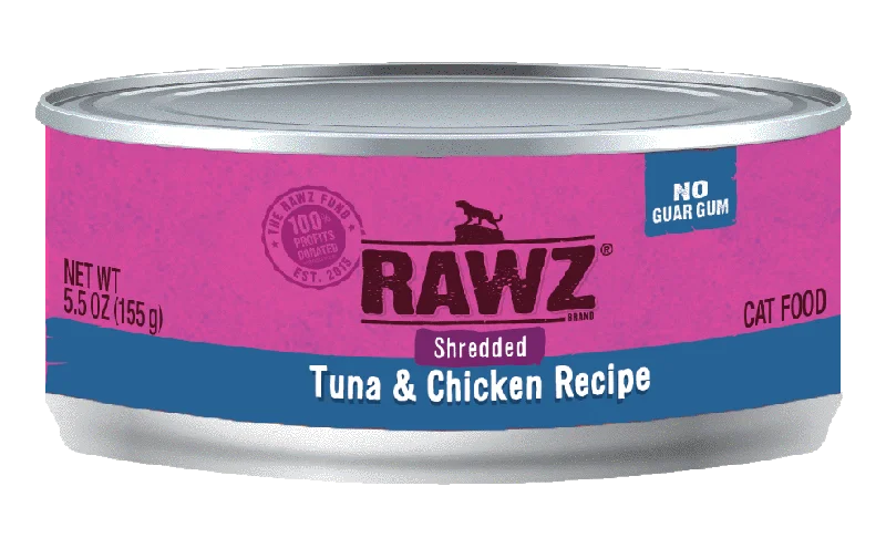    - Hypoallergenic cat food  RAWZ - 96% Shredded Tuna & Chicken Recipe (Wet Cat Food)