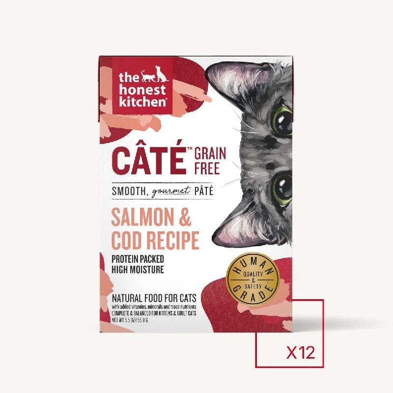    - Recommended online stores for cat food  The Honest Kitchen - CÂTÉ - Grain Free Salmon & Cod Pate (Wet Cat Food)